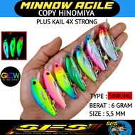 Agile Minnow Sinking Casting Ultralight Fishing Bait with Hook AGILE0175