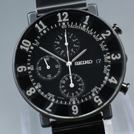 Rare Near MINT SEIKO Sottsass SCEB037/7T92-0TN0 Black Chronograph Quartz Men's
