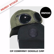 CP COMPANY GOGGLE CAP BLACK GREEN