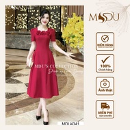 Party Dress MDU4341 Luxurious Red Color with Attractive Flared Shape from MDU K25-D2-1