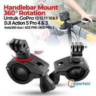 Action Cam 360 Degree Mounting Handlebar Mount Gopro Bpro Osmo