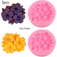 2pcs Silicone Molds 3D Flowers Making Candles Soaps Resin Items and Plaster Casts DIY Crafts and Dec