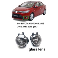 FTU （glass lens ） fog lamp fog light front bumper lamp light for TOYOTA VIOS Third Generation gen 3 