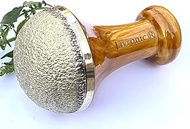 Livronic Bronze Kansa Natural Vatki Cup with Wooden Handle Ayurvedic Detox Foot Massager Relaxation 