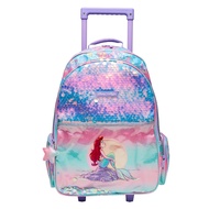 Smiggle Ariel กระเป๋าเป้สะพายหลัง ล้อลาก เจ้าหญิง พร้อมไฟสว่างขึ้น