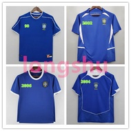 Retro T-shirt 98 2002 2004 2006 Brazil Away Football Clothing S-XXL
