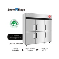 SnowVillage 6-Door Chiller Freezer 1395L| Stainless Steel Upright Fridge (CFS-60N6 HB) | Dual Temper