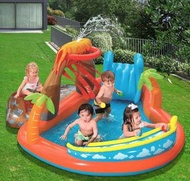 Sale 80% off 2.65m Bestway Inflatable Giant Lava Lagoon Kiddie Pool With Water Slide  -  兒童充氣滑梯戲水池