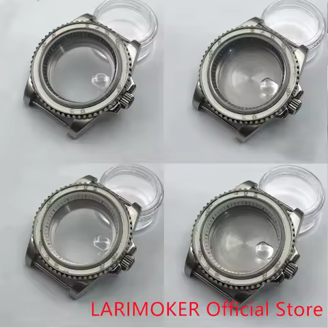 LARIMOKER 40MM Stainless Steel Waterproof Casing Black/white Shadow Suitable PT500 NH35 24Jewelry Me