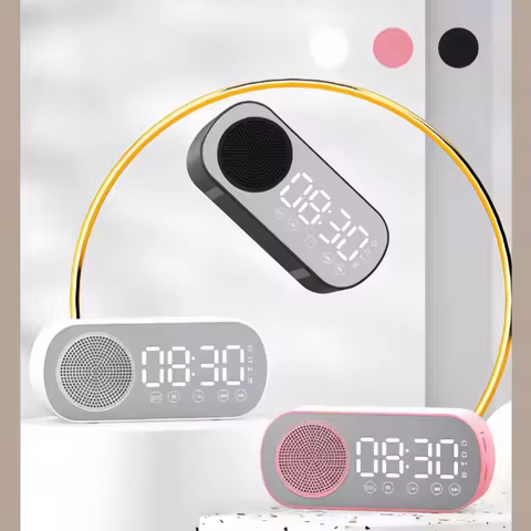 Wireless Bluetooth speaker, multi-functional speaker, mini AI smart alarm clock speaker
