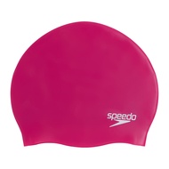 Speedo Plain Moulded Silicone Swim Cap Electric Pink_8-70984B495