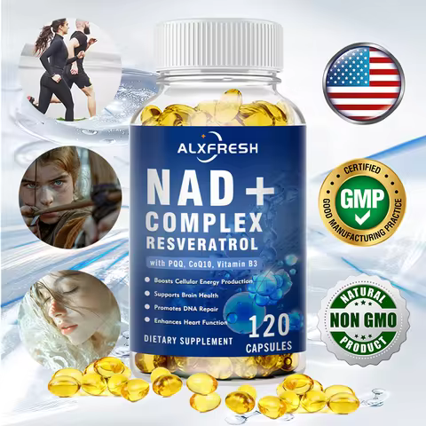 NAD Supplement Extra Strength for Women & Men, Resveratrol, PQQ, CoQ10 & Vitamin B3 – Energy Antioxi