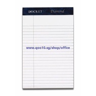 TOPS Docket Diamond 100% Recycled Premium Stationery Tablet， 5 x 8 Inches， Perforated， White， Narrow