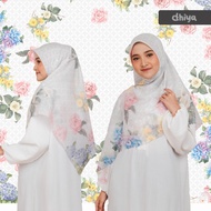 AMREENA Hijab Jilbab Jumbo Syari 130x130 Dhiya Motif Printing Segi