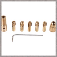 [M G L O] 8-Piece 0.5-3mm Drill Chuck Collets Set of Quick Chuck for Mini Tools