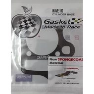 EX5 DREAM WAVE 100 CLASS 1 BLOCK GASKET STANDARD 53MM / 59MM (SPONGE COAT) APPLE