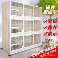 Kucing Villa Pepejal Kayu Kucing Rumah Kucing Kabinet Sangkar Kucing Mewah Dua Lapisan Tiga Lapisan 