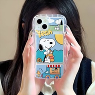 Photo frame airbag case for iphone 14promax 11 13 12 7Plus X XS Max driving car snoopy cover