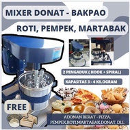 MIxer Usaha Stainless Pengaduk Adonan Mesin Adonan Donat 5 Kg  Mixer Roti 5kg
