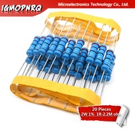 20pcs 2W Metal film resistor resistance 1% 2.2K~100K  2.2K 4.7K5.1K 10K 20K 100K ohm