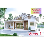 PELAN RUMAH 4 BILIK (LANTAI 34'x35') 1190KPS ((BACA DESCRIPTION))