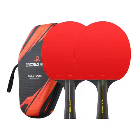 6-Star Table Tennis Racket Set, Six-Star Student Training Racket, Pure Wood Table Tennis Racket Set,