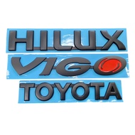 โลโก้ toyota hilux vigo ชุด 3 ชิ้น สีดำด้าน