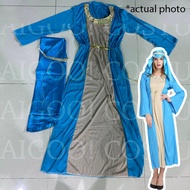 Mama Mary Costume for Female Adults Mother Mary Cosplay for Women Nativity Holiday Bible Character