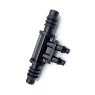 5 Pcs 8mm to 4mm 4-ways Tee Connector Garden Micro Drip Irrigation Hose Splitter