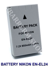 EN-EL24 \ ENEL24 Camera Battery for Nikon แบตเตอรี่สำหรับกล้อง นิคอน รหัสแบต EN-EL24 \ ENEL24 Replacement Battery for Nikon 1 J5, DL18-50, and DL24-85 (Grey) BY BARRERM SHOP