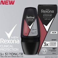 Rexona for Men Clinical Protection Roll On Sport 50ml ผลิตภัณฑ์ลูกกลิ้งระงับกลิ่นใต้วงแขนสำหรับผู้ชา
