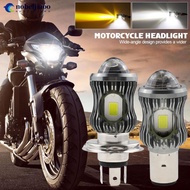 NOBELJIAOO 1Pc Motorcycle LED Headlight Projector Lens H4/BA20D/H6 LED COB Fog Lamp Bulb ATV Scooter
