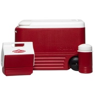 IGLOO 38QT COMBO SETS (WHEELIE COOL 38 WITH PLAYMATE MINI & LEGEND 1 QUART) COOLER BOX