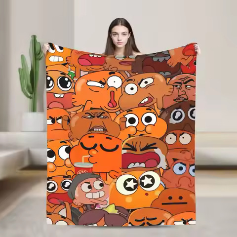 The Amazing World Of Gumballs Super Warm Blanket Travel Plush Bedding Throws Fluffy Home Decor Flann
