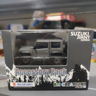 BM Creations Junior Suzuki Jimny Sierra Accessory Pack JB74 RHD Matte Grey 1/64 Diecast Miniature