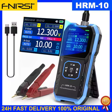 FNIRSI HRM-10 18650 Battery Voltage Internal Resistance Tester High-Precision Trithium Lithium lron 