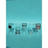 QKD 🎁READY STOCK🎁 6pcs/set Premium Color Glass Beverage Glass Cocktail Glass for Gifts and Tableware