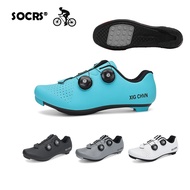 SOCRS รองเท้าปั่นจักรยานมืออาชีพ,รองเท้าไม่มีล็อครองเท้าขี่จักรยานยาง RB รองเท้าเสือหมอบรองเท้าไซส์ใหญ่36-47 {ฟรีถุงเท้า}