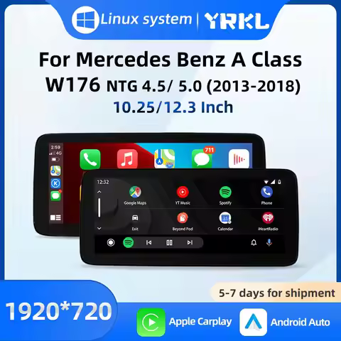For Mercedes Benz A Class W176 A 160 A 180 A 200 NTG 4.5/5.0 Upgrade Monitor Android Auto Wireless C