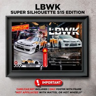 Gambar Frame Diecast Hotwheels LBWK Super Silhouette S15 Silvia Berserta Poster