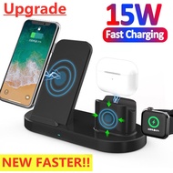 15W 3 in 1 Wireless Charger Stand for iPhone 14 13 12 11 X 8 Fast Charging Dock Station for Apple Watch iWatch 8 7 SE 6 Airpods