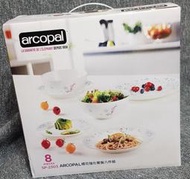 【法國ARCOPAL】 櫻花強化餐盤八件組