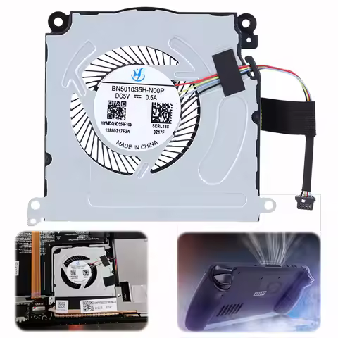 Steam Deck Cooling Fan Replacement Huaying Fan BN5010S5H-N00P Replacement CPU Cooler Fan for VALVE S