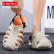 VMAL รองเท้าแตะผู้ชายปิดรูพื้นหนารองเท้าตาข่ายกลางแจ้งรองเท้าชายหาดแบบระบายอากาศนิ้วเท้าวัสดุ EVA สำ