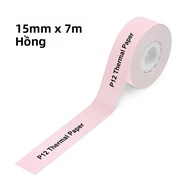 Giấy Nhãn Nhiệt P12 Băng Dính Liên Tục 15mm * 4M/15mm * 7M Tương Thích Với Máy In Nhãn Văn Phòng P12