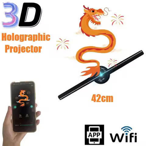 Retail WIFI 3D Holographic Projector APP Control 224LED Holographic Player For Image Video Store Adv