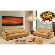 LX-377, 2 Seater + 3 SEATER  CASA LEATHER  SOFA SET COULD CUSTOMIZE SIZE/PATTERN/MATERIAL/COLOR