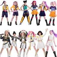 Children Cop Rumi Mira Zoe Sings Polite Outfit Demon Hunter Girls' Halloween Carnival Role Play Sing
