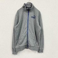 古著PUMA全拉鍊運動外套/運動衫，灰色，M碼