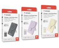 (觀塘元朗門市(全新行貨) Verbatim Charge 'n' Go Power Bank 磁吸無線行動電源 3C認證 5000/10000mAh